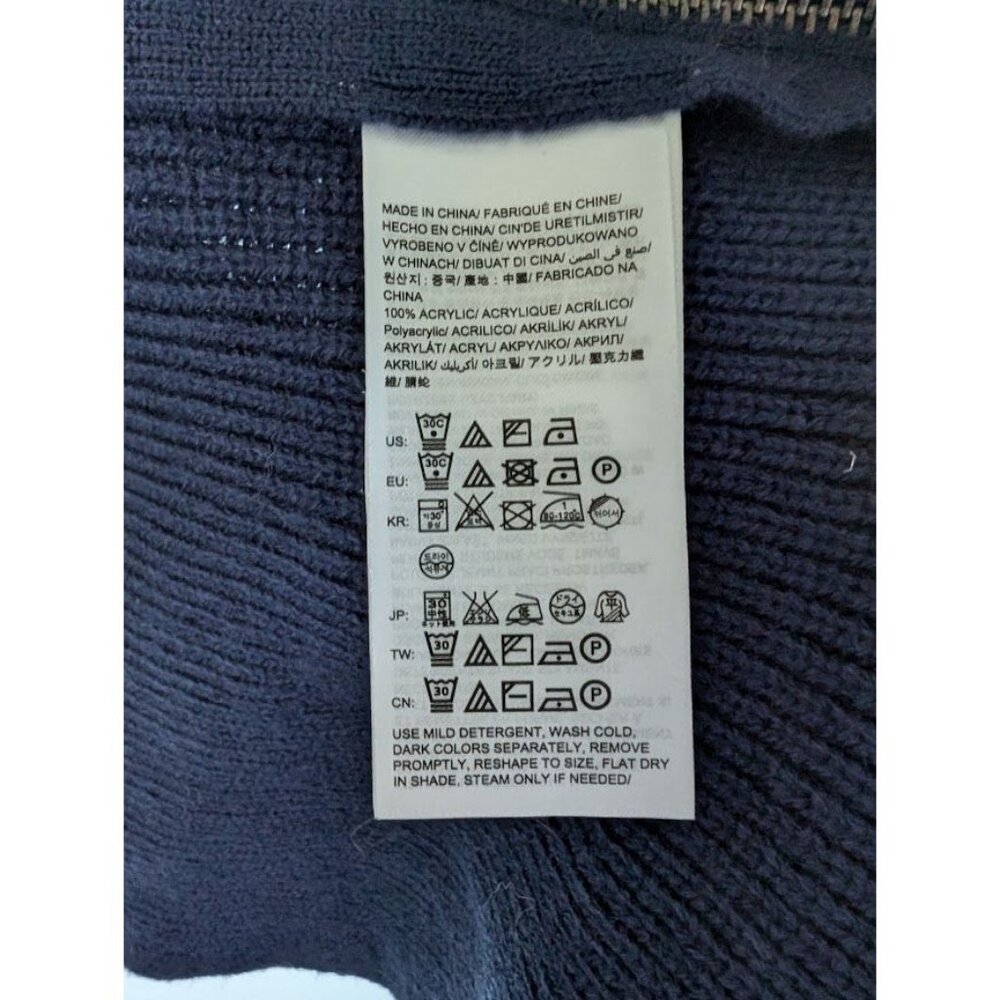 Calvin‎ Klein Jeans Sweater Women's XL Knit Cardigan Waterfall Zipper Boho NEW - Picture 10 of 11